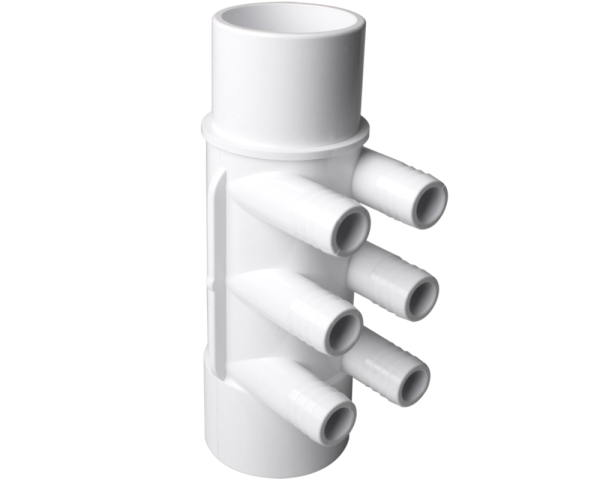2" M/F manifold, 6 ports 3/4" M+ ribbed - Click to enlarge