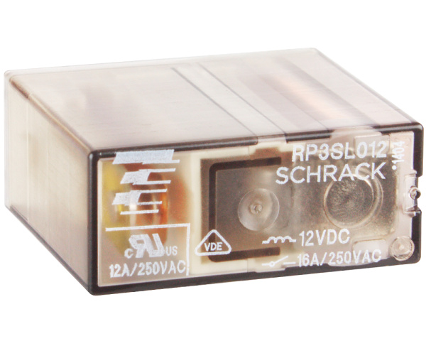 16A 12V Schrack Relay Transparent - Click to enlarge