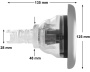 LVJ 5" Crystal Multi-massage rotary jet - Click to enlarge