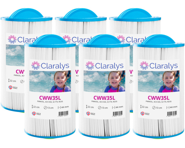 Box of 6 Claralys CWW35L filters - Click to enlarge
