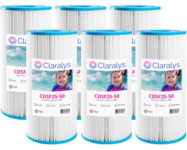 Box of 6 Claralys CDSF25-50 filters - Click to enlarge