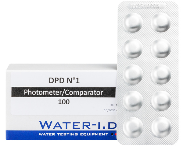 Pastillas DPD1 Water ID para fotmetro PoolLAB - Haga clic para ampliar