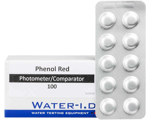 Pastillas Phenol Red Water ID para fotmetro PoolLAB - Haga clic para ampliar