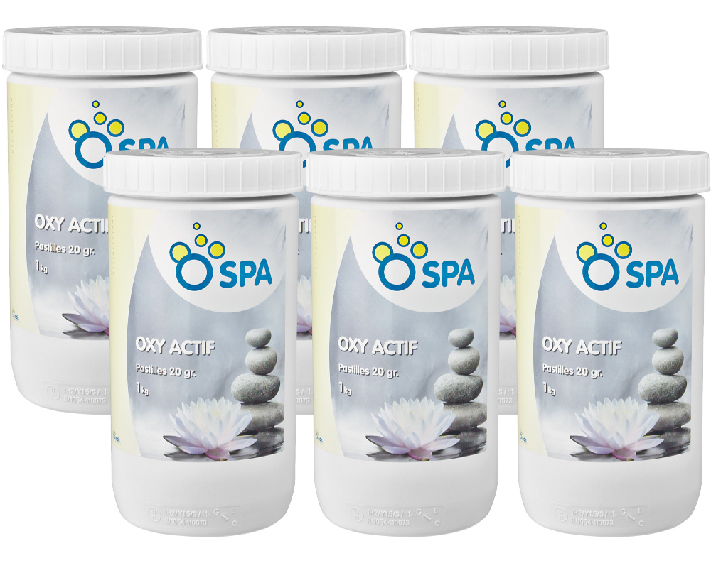 Carton de 6 Oxy Actif O Spa Ocedis - Oxygène actif pastilles 20 g