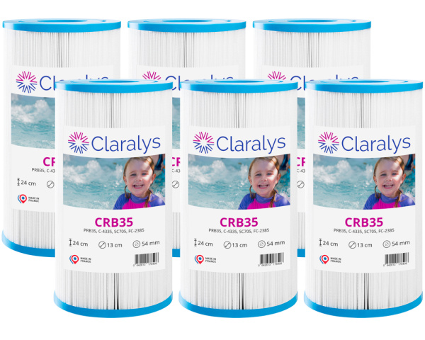 Carton de 6 filtres Claralys CRB35 - Cliquez pour agrandir