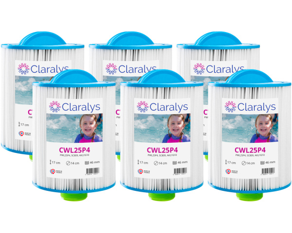 Carton de 6 filtres Claralys CWL25P4 - Cliquez pour agrandir