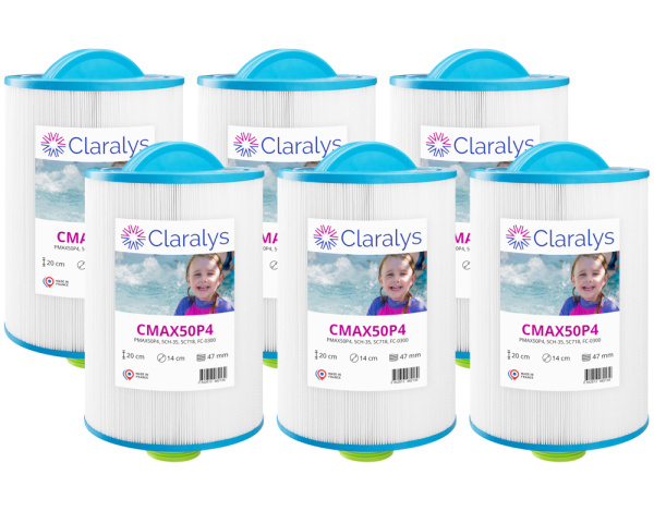 Carton de 6 filtres Claralys CMAX50P4 - Cliquez pour agrandir