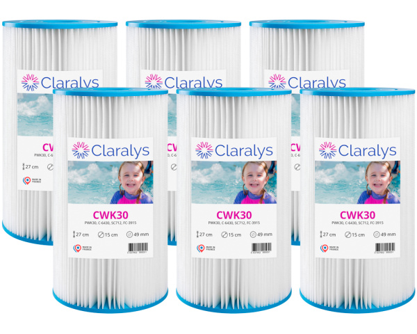 Carton de 6 filtres Claralys CWK30 - Cliquez pour agrandir