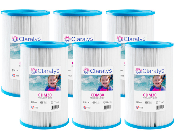 Carton de 6 filtres Claralys CDM30 - Cliquez pour agrandir