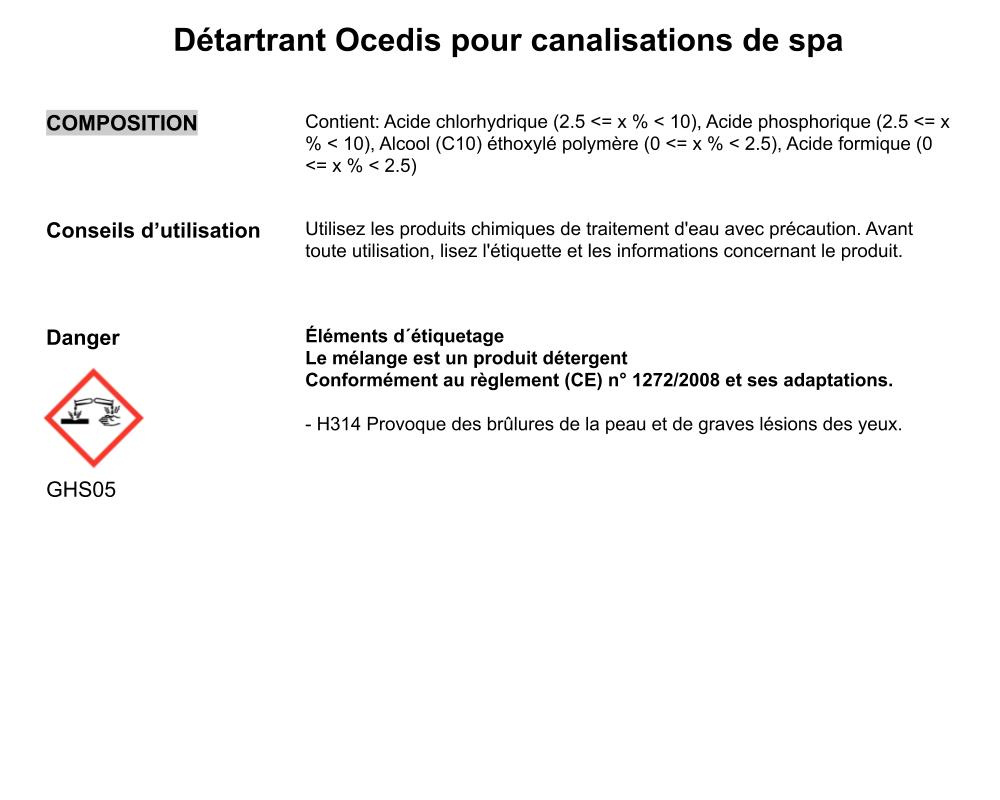 Pré filtre anti calcaire pour eau de spa