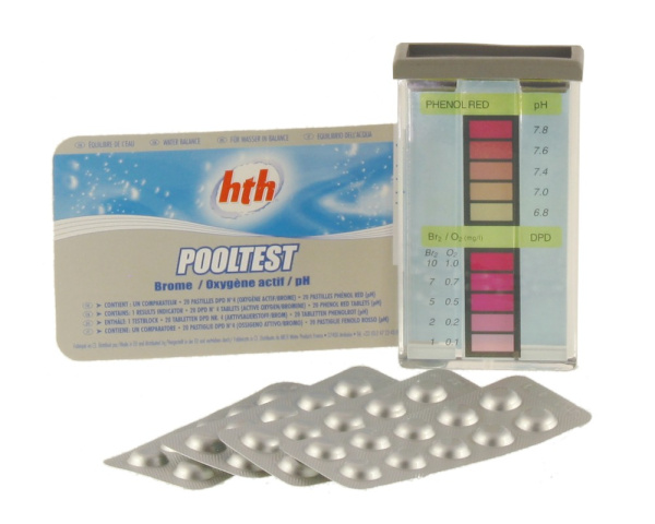 Trousse HTH Brome / Oxygène actif / pH - Cliquez pour agrandir