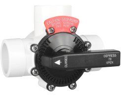 Full Flow 3-way diverter valve 2" M or 1,5" F