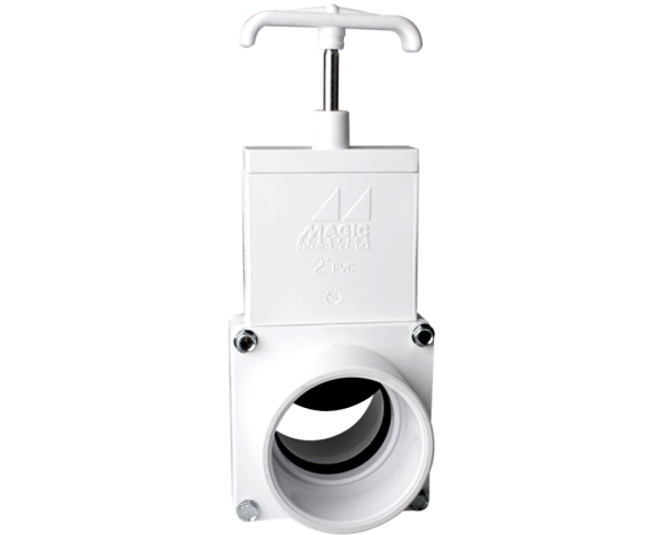 Vanne guillotine Magic Plastics 1,5" F/F, dmontable - Cliquez pour agrandir