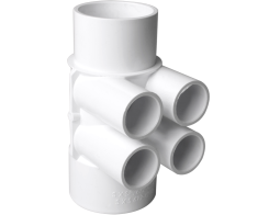 Colector de 1,5" M/H a 4 salidas de 3/4" H