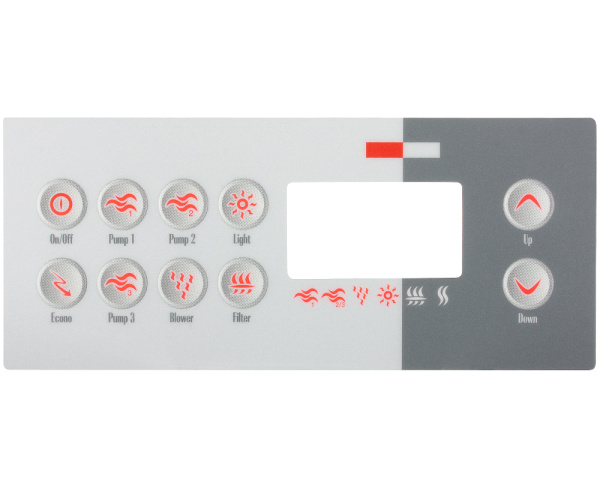 Gecko TSC-8 10-button overlay - Click to enlarge