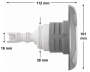Waterway Poly Storm thread-in jet - Roto Stainless steel - Click to enlarge