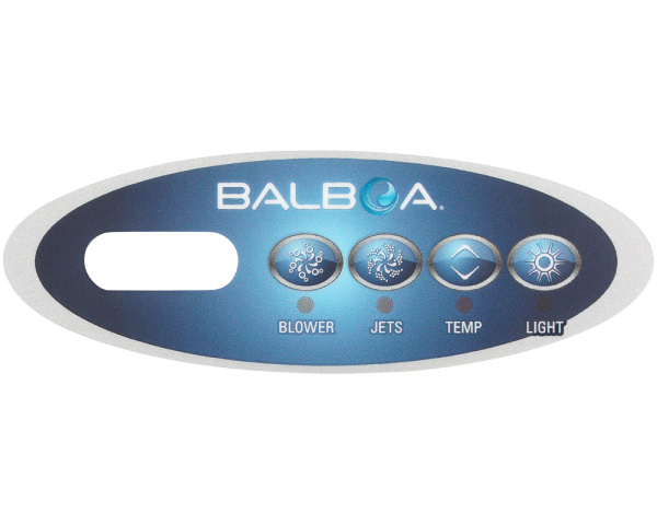 Balboa VL200 overlay, 4 buttons - Click to enlarge
