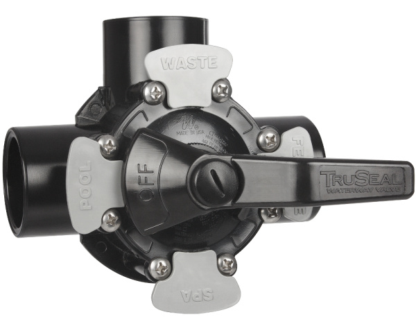 Waterway TrueSeal 3-way diverter valve 2" M or 1,5" F - Click to enlarge