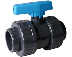 Double-union 63 mm ball valve