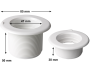 HydroAir Slimline suction wall fitting - Click to enlarge