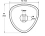 Wellis light grey water control valve handle - Click to enlarge