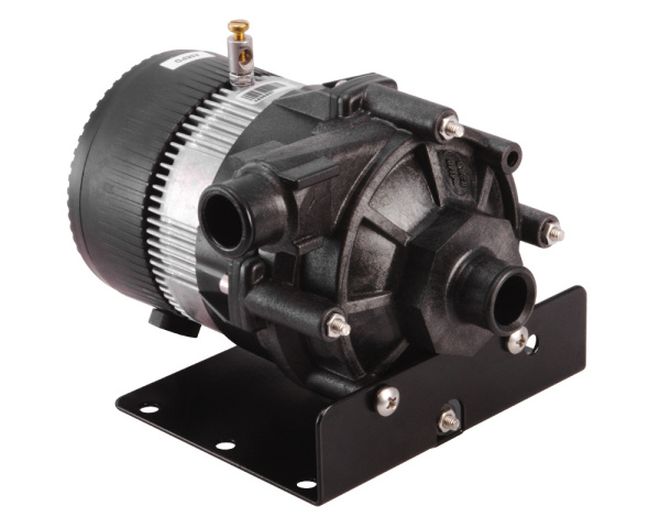 Laing E10 pump with 3/4" barb connection and metal base - Click to enlarge