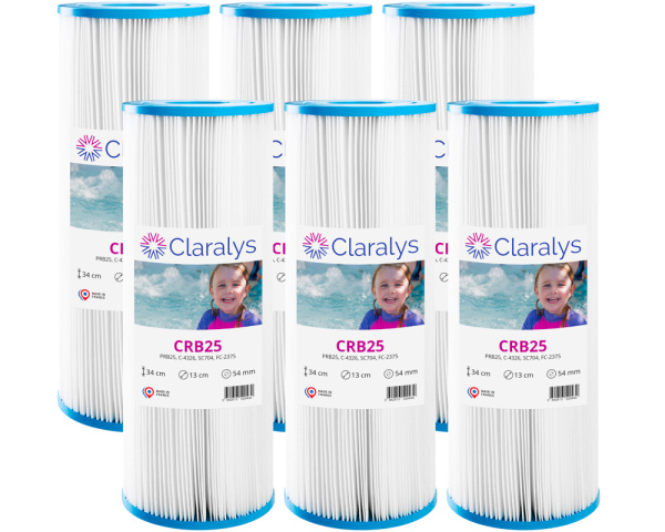 Paquete de 6 filtros Claralys CRB25 - Haga clic para ampliar
