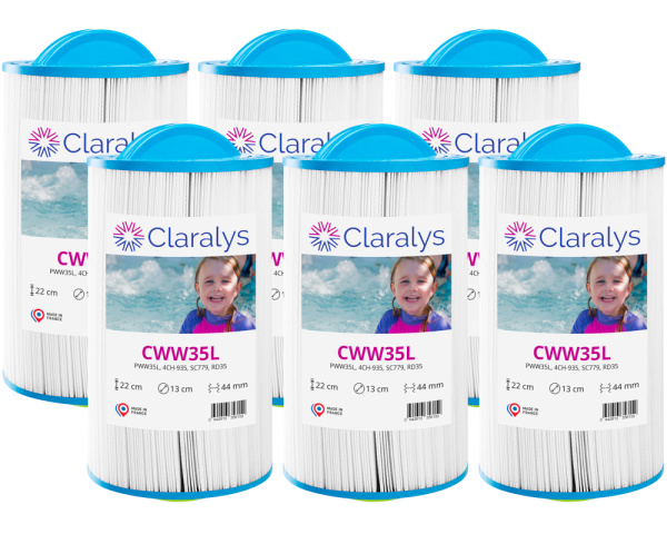 Paquete de 6 filtros Claralys CWW35L - Haga clic para ampliar