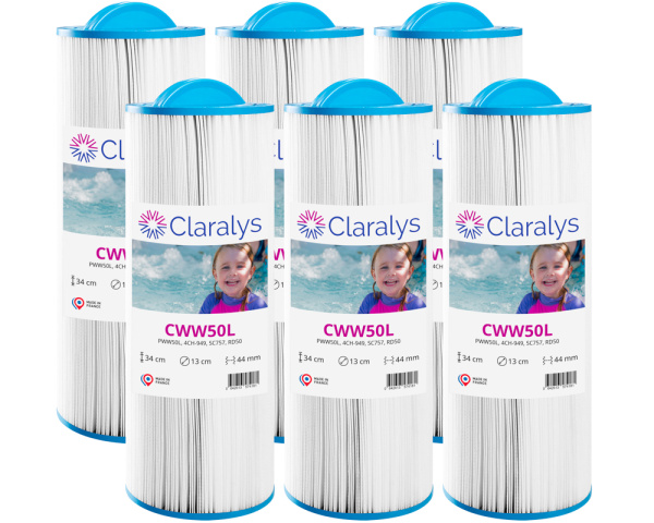 Paquete de 6 filtros Claralys CWW50L - Haga clic para ampliar