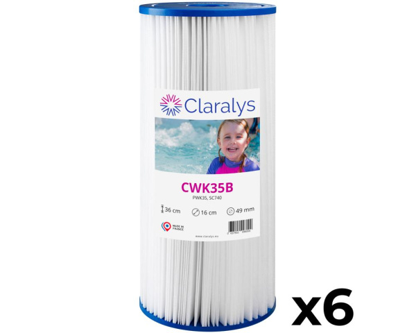 Paquete de 6 filtros Claralys CWK35B - Haga clic para ampliar