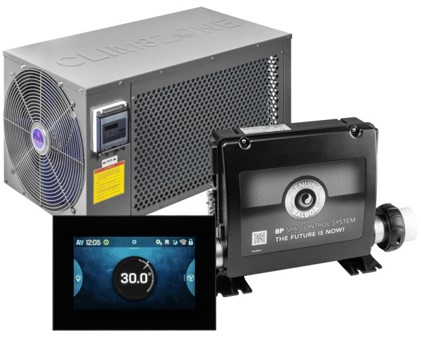 Kit de bomba de calor Balboa Clim8zone + BP2100 G1 + spaTouch 3 - Haga clic para ampliar