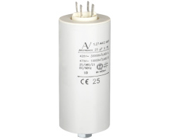 25F capacitor with spade connectors