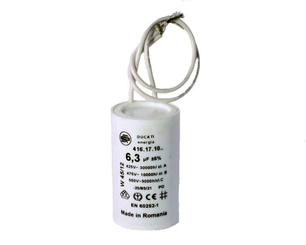 6.3F capacitor with wires - Click to enlarge