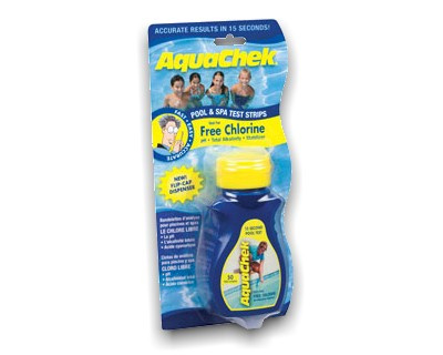 AquaChek chlorine test strips - Click to enlarge