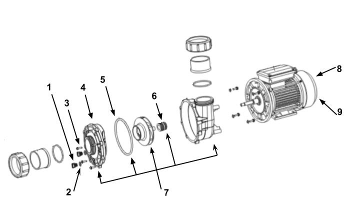 Pompes LX Whirlpool LP et WP - pièces détachées