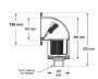 Skimmer Waterway Front Access cuadrado sin filtro - Haga clic para ampliar